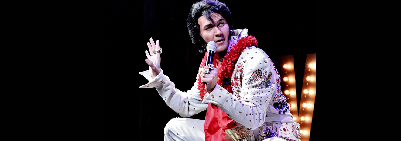 All Shook Up Las Vegas Elvis Impersonator On Stage
