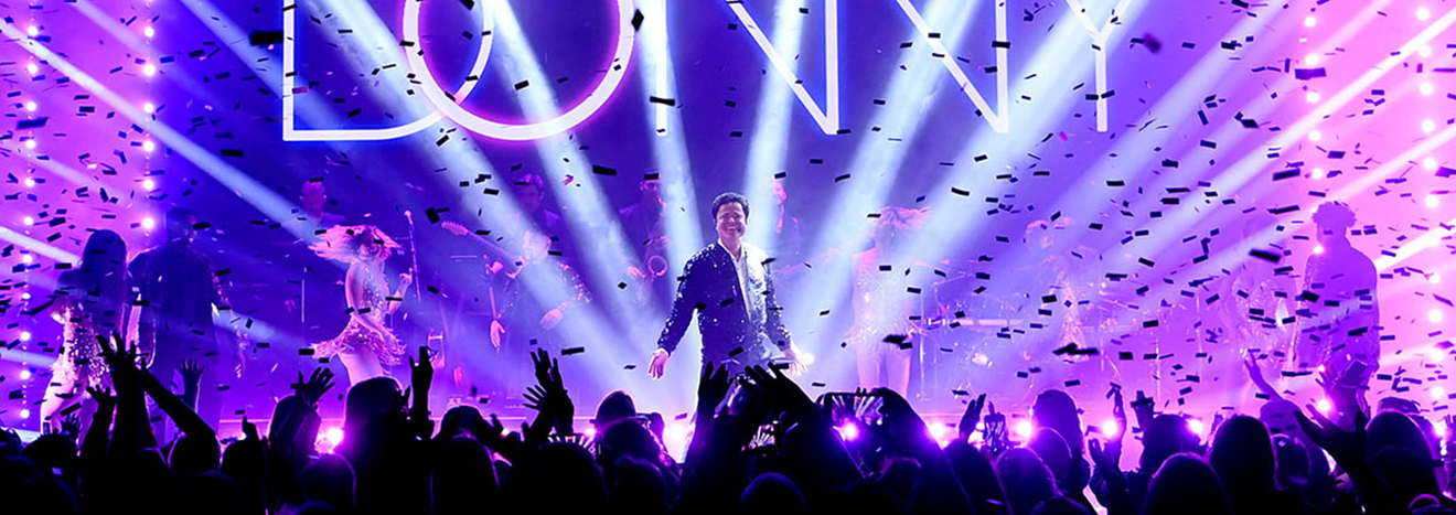 Donny Osmond On Stage With Lights