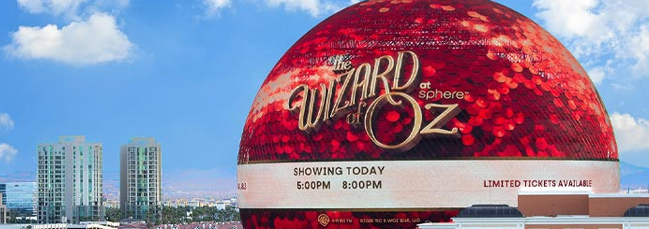 Wizard of Oz Sphere Las Vegas View From Wynn