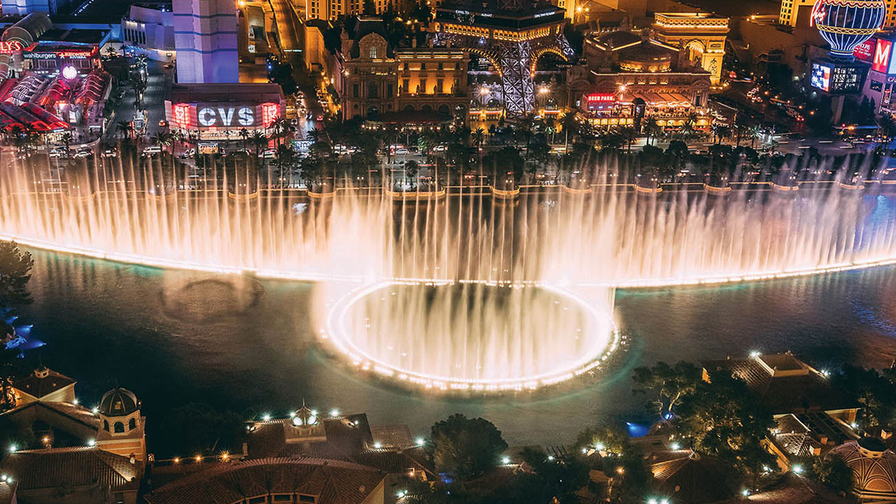 Bellagio Fountains View From Hotel