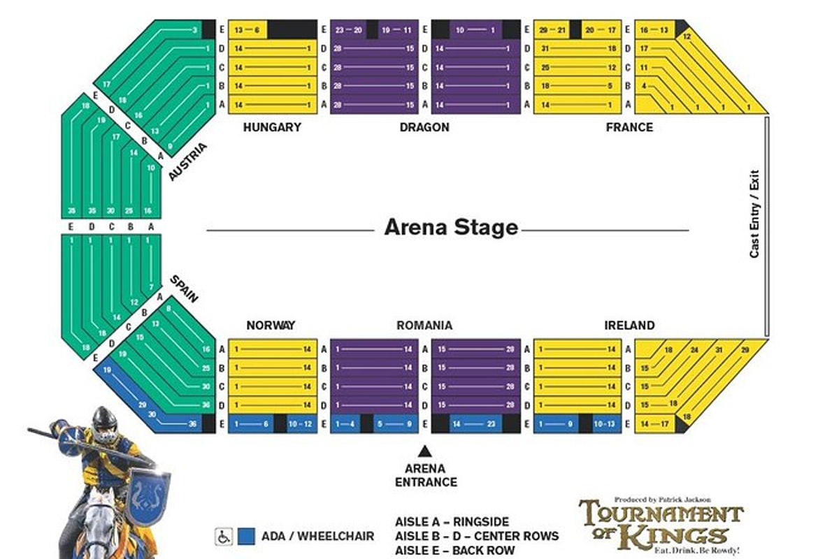 Tournament of Kings Seating Chart