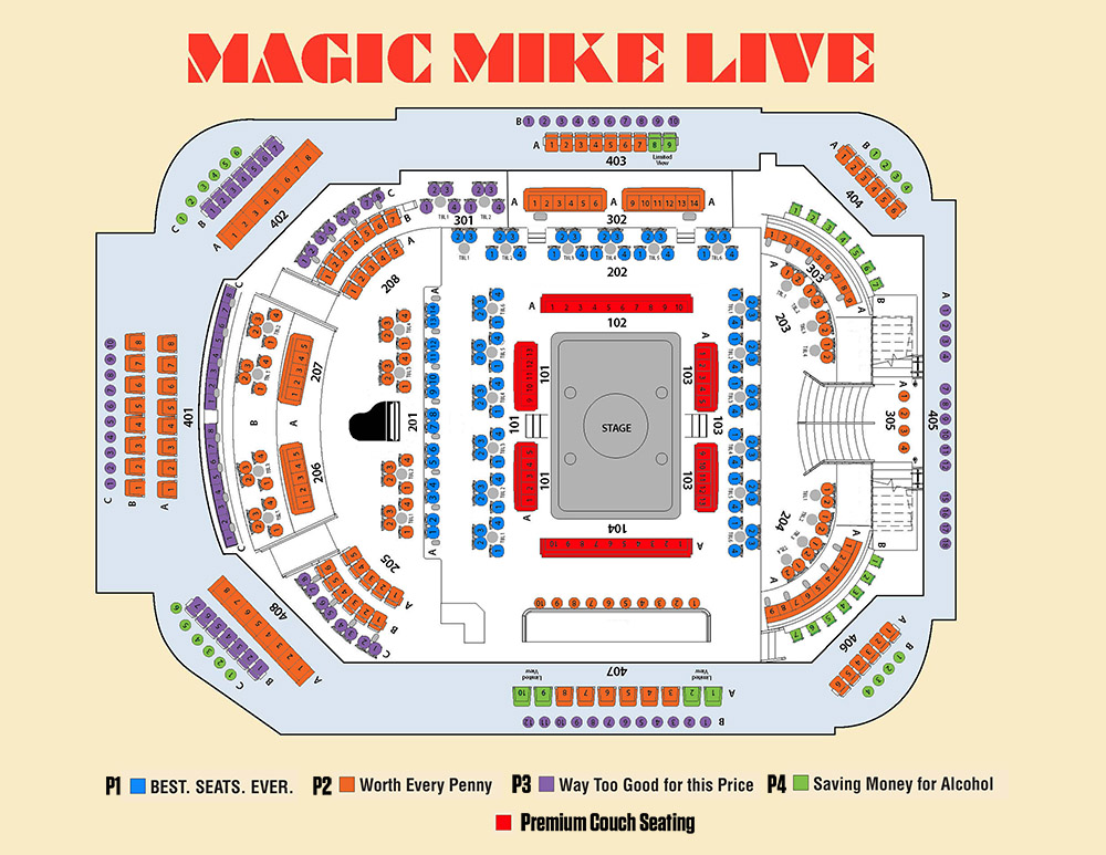 Magic Mike Live Las Vegas Seating Chart