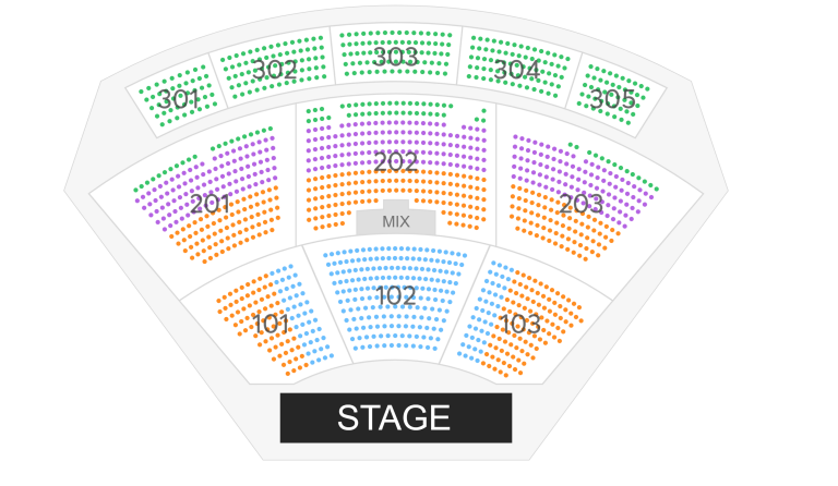Criss Angel Las Vegas Seat Map