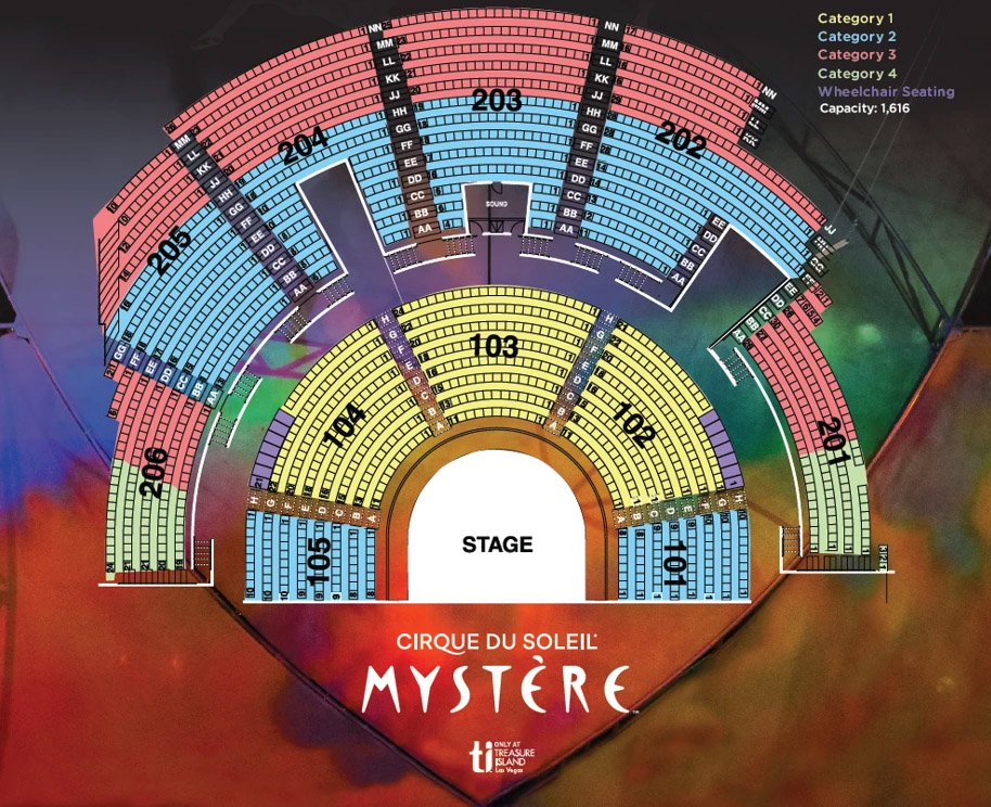 Mystere Seating Chart